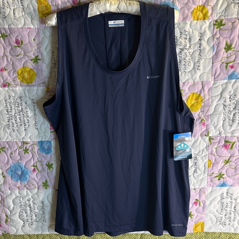 Columbia Omni-wick navy Blue tank/sleeveless top sz 2X. NWT